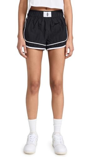 Free People Women's Varsity Blue Shorts, Black Combo, S | Amazon (US)