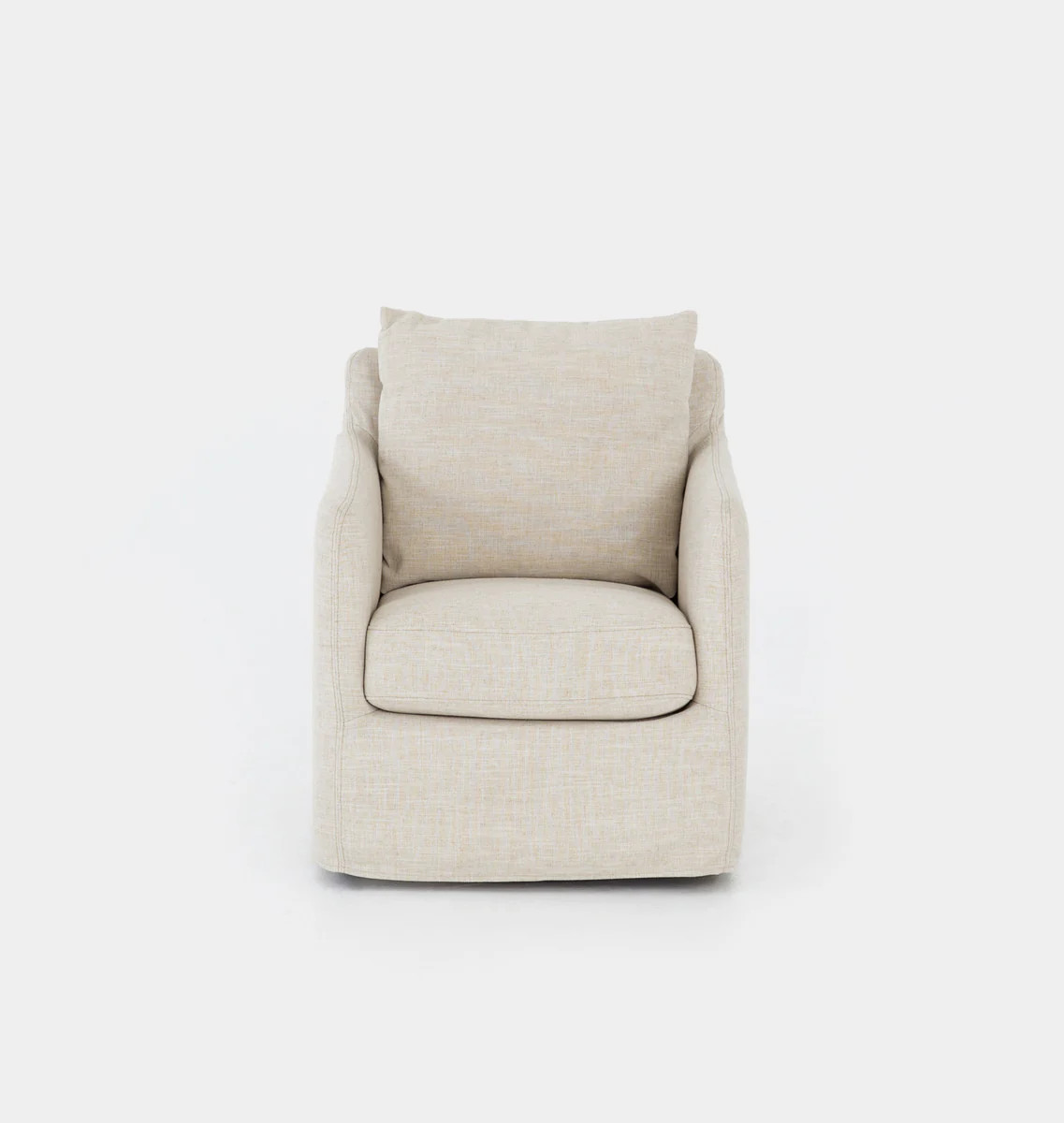 Douglas Slipcovered Swivel Chair | Amber Interiors