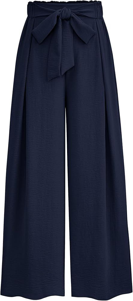 PRETTYGARDEN Womens Wide Leg High Waisted Loose Palazzo Trouser | Amazon (US)