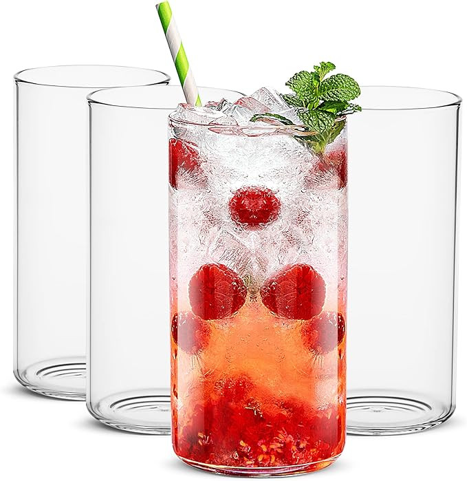 BaveL Thin Highball Glasses Set of 4,19oz Cocktail Glass Set,Tall Drinking Glasses for Water,Juic... | Amazon (CA)