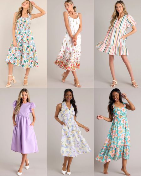 Colorful and floral dresses perfect for Easter or as wedding guest dresses. Also good vacation looks. Under $100. 

#LTKfindsunder100 #LTKwedding #LTKtravel