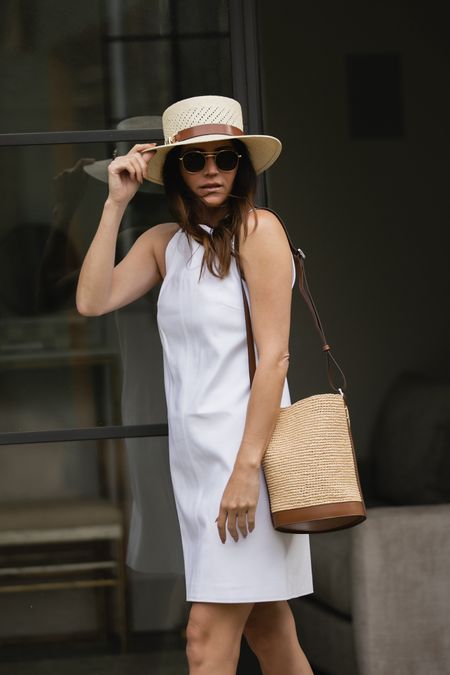 White dress outfit
Straw hat. 
Summer bag

#LTKitbag #LTKtravel #LTKstyletip