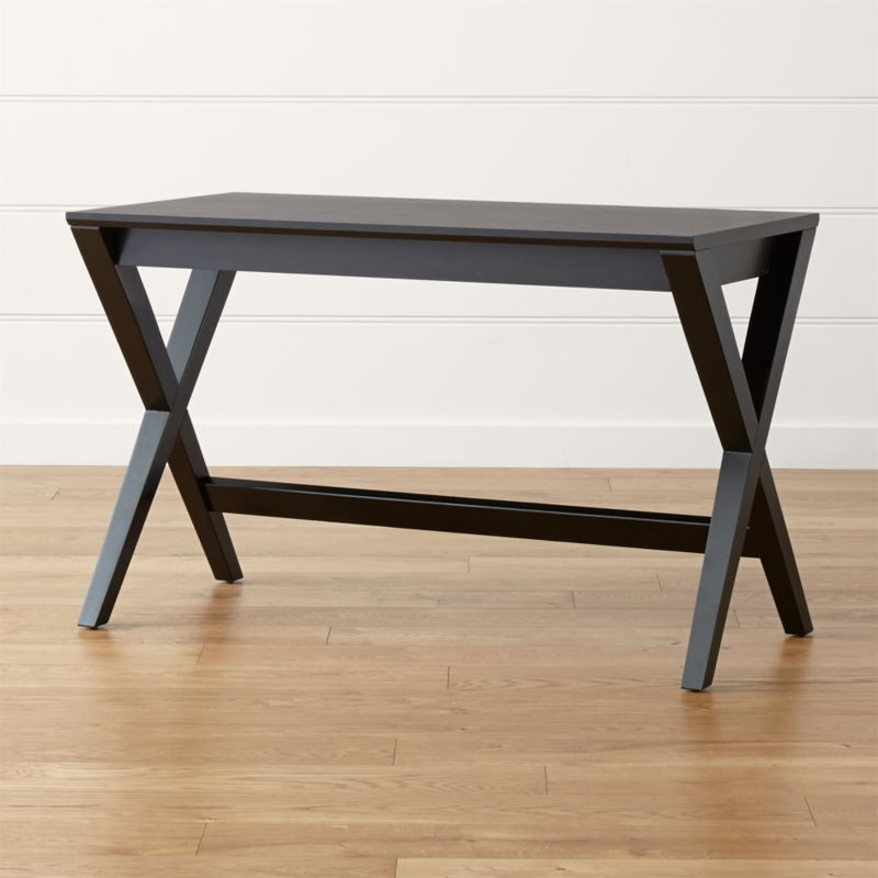 Spotlight Ebony 48" Writing Desk + Reviews | Crate and Barrel | Crate & Barrel