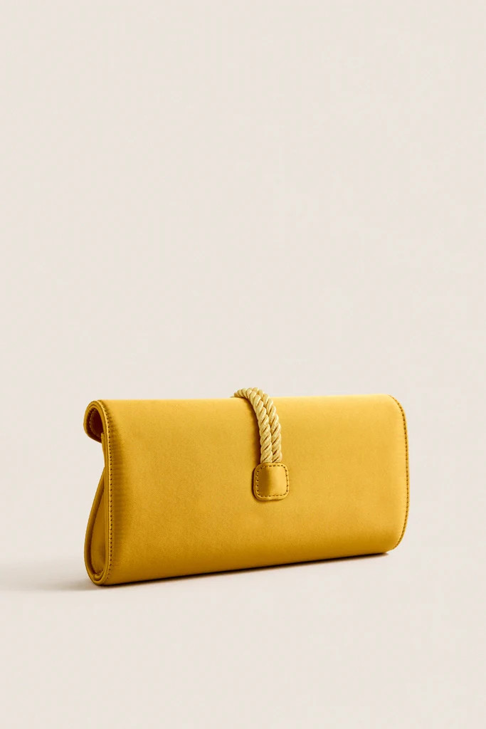 Marigold Satin Gabrielle Clutch | Tuckernuck (US)