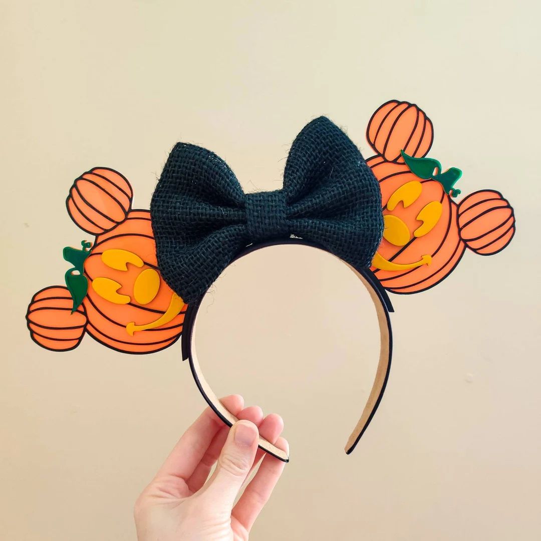 Pumpkin Mouse Ears 3D Printed Ears Halloween - Etsy | Etsy (US)