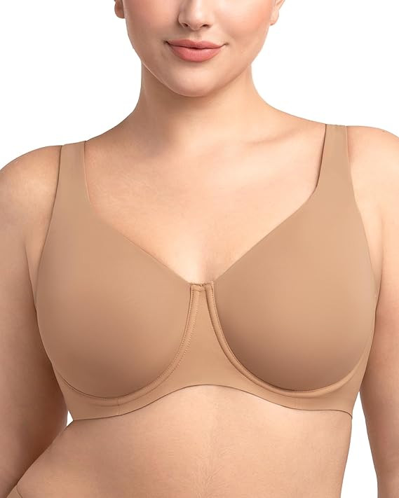 HSIA Minimizer Bras for Women Plus Size Full Coverage Unlined T Shirt Bra Seamless Underwire Cool... | Amazon (US)