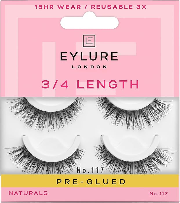 Eylure Pre-Glued Wispy Light Texture Eyelashes, No.117, Twin Pack | Amazon (US)