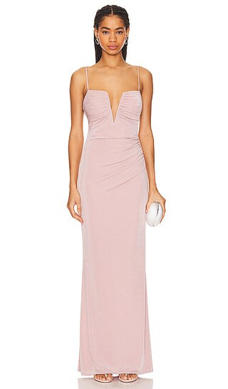Erykah Gown in Dusty Rose | Revolve Clothing (Global)