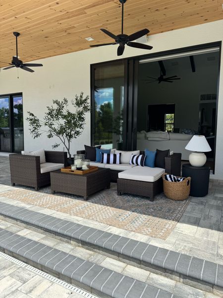 Outdoor furniture, outdoor rug, outdoor cushion covers, faux olive tree, outdoor throw pillow, outdoor basket 

#LTKHome