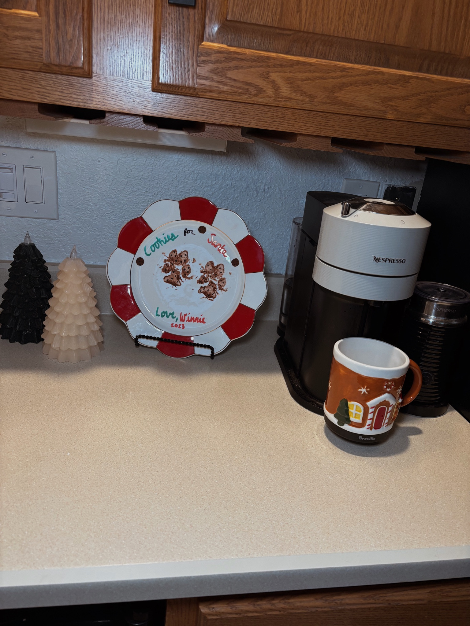 Christmas coffee bar featuring our DIY plate from last year from our pup we had to put down earlier this year 🫶

#LTKCyberWeek #LTKHoliday #LTKHome