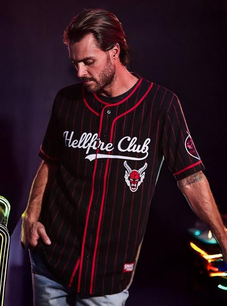 Stranger Things Hellfire Club Striped Baseball Jersey - BoxLunch Exclusive | BoxLunch
