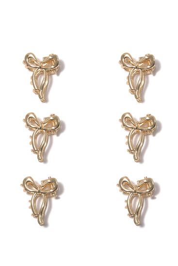 PACK OF 6 HAIR CLIPS WITH BOWS | PULL and BEAR UK