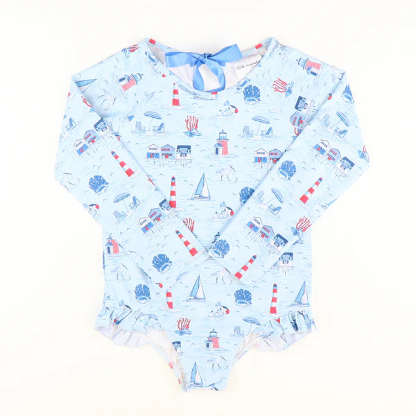 Nantucket One-Piece Rash Guard | Southern Smocked Co.