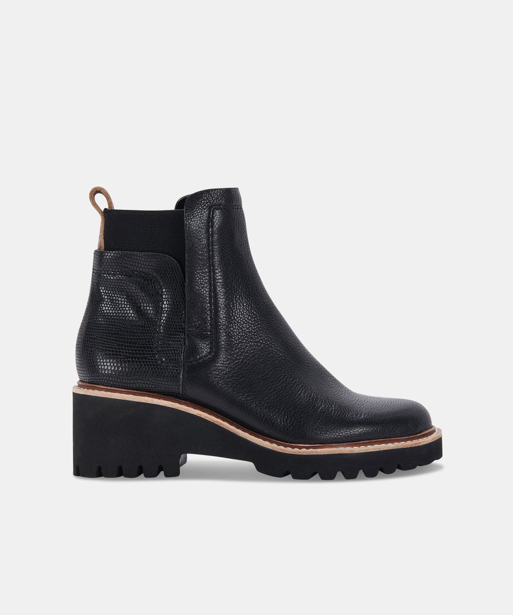 HUEY H2O BOOTS BLACK LEATHER | DolceVita.com