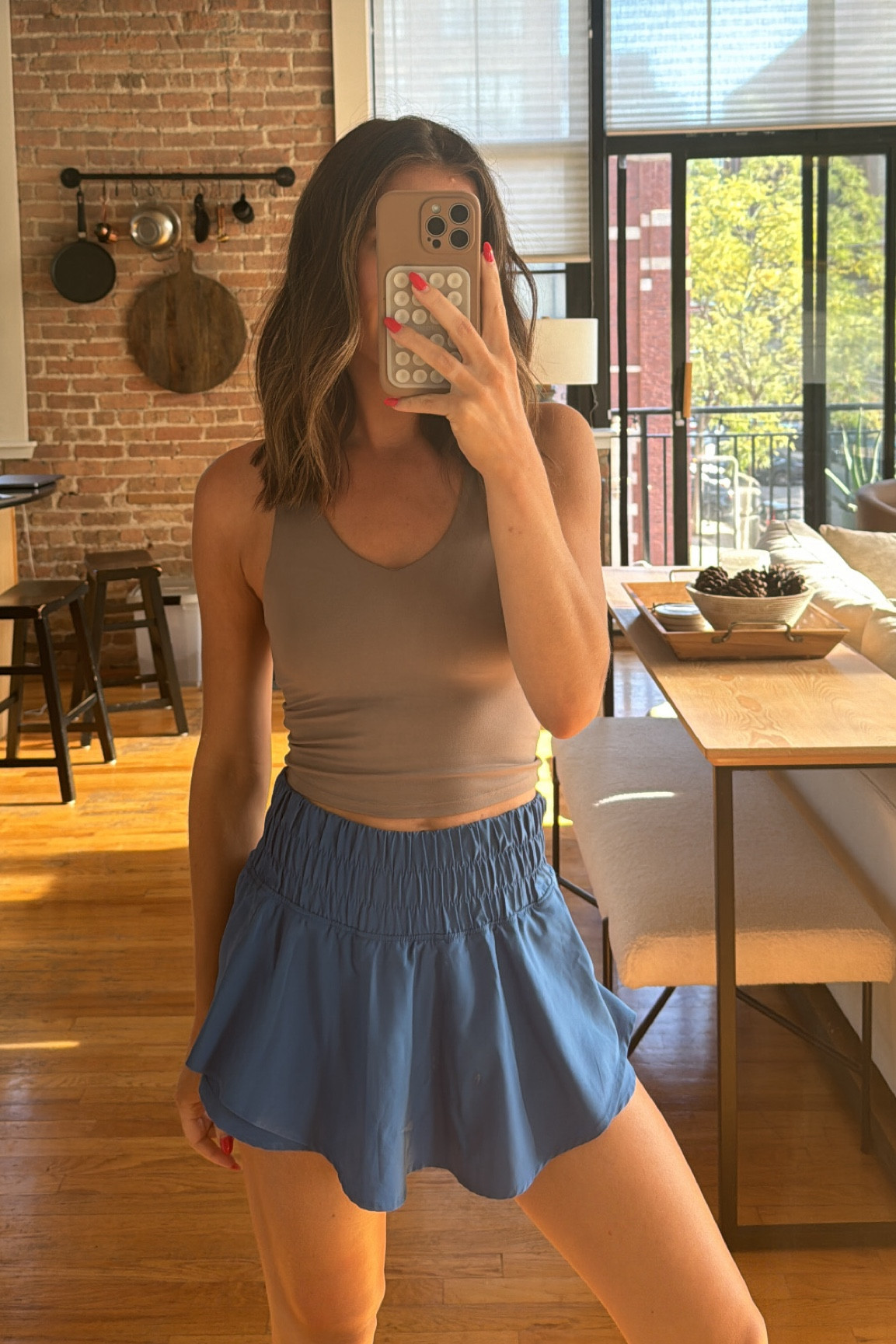 Love this little Amazon skort! Looks like a skirt from the front but shorts from the back! Fits TTS. Size up in the tank. 

#LTKFitness #LTKActive