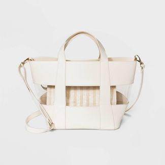 Mini Tote Handbag With Pouch  - Wild Fable™ White | Target