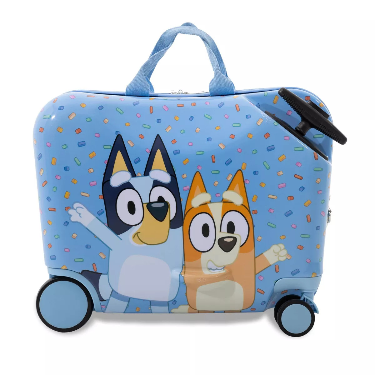 Disney Kids' Bluey Hardside Ride-On Spinner Suitcase - Blue | Target