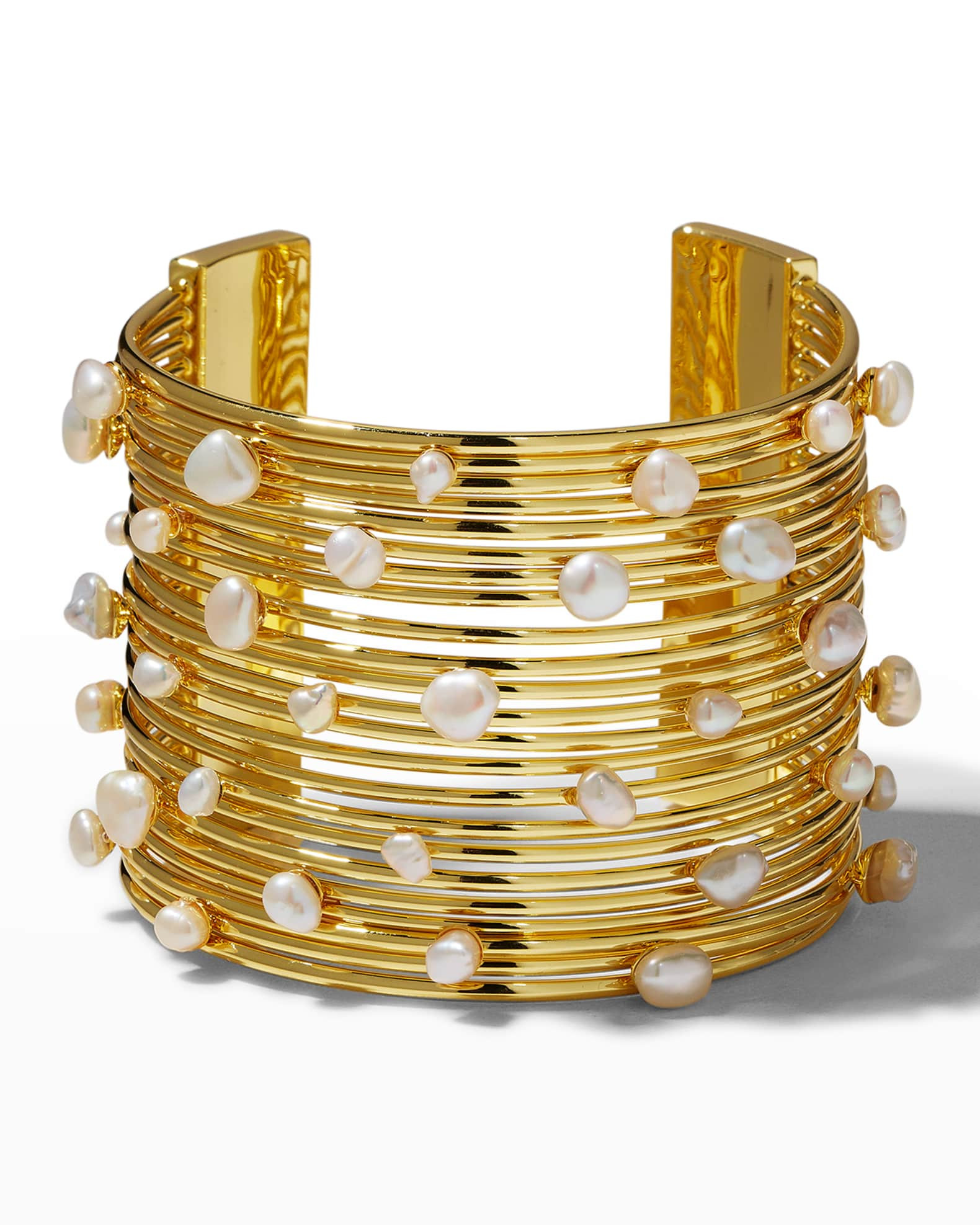 Cult Gaia Nika Cuff Bracelet w/ Pearls | Neiman Marcus