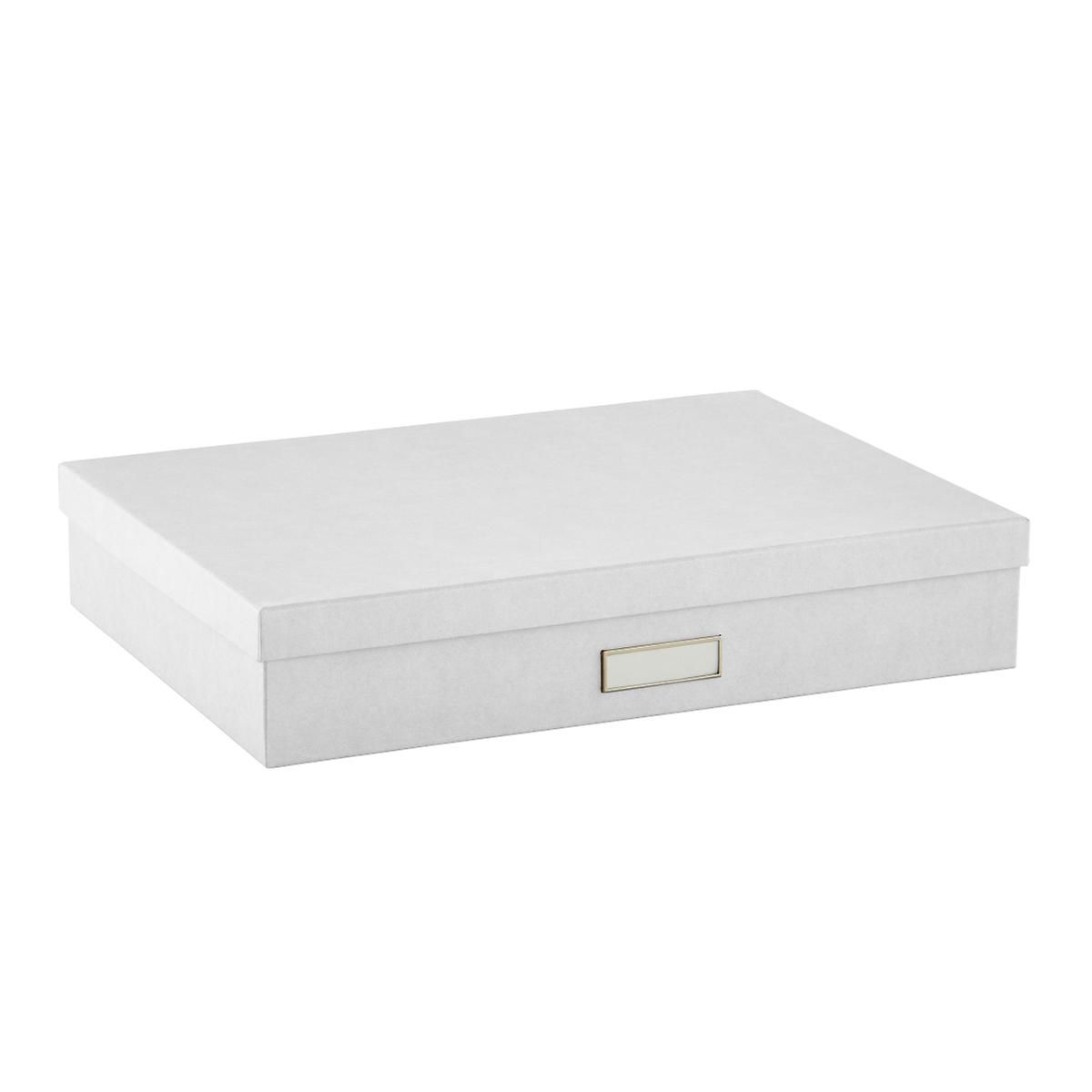 Bigso Light Grey Stockholm Office Storage Boxes | The Container Store