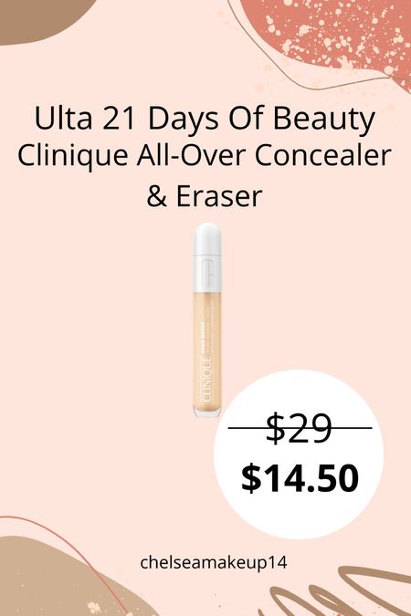 Ulta 21 Days Of Beauty // Clinique All-Over Concealer & Eraser 

#LTKsalealert #LTKbeauty