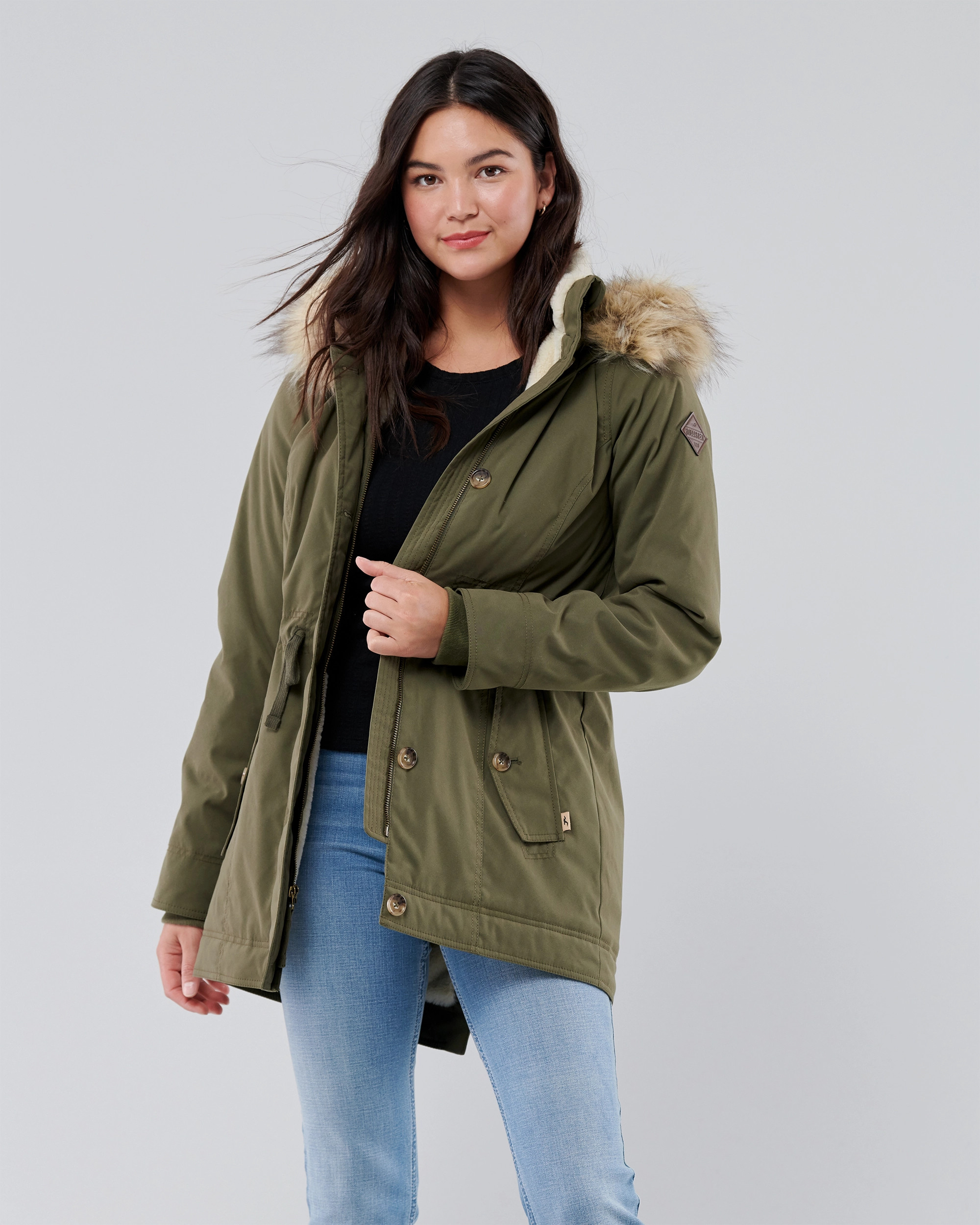 Girls Cozy-Lined Parka | Girls Jackets & Coats | HollisterCo.com | Hollister (US)