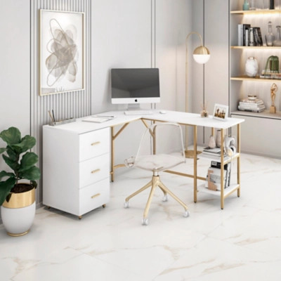 Techni Mobili L-Shaped Desk with Storage | Ashley Homestore