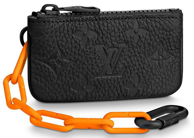 Men's Louis Vuitton Pochette Cles Monogram Orange Black in Absolute Black | StockX