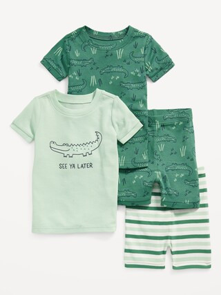 Unisex 4-Piece Printed Snug-Fit Pajama Set for Toddler &amp; Baby | Old Navy (US)