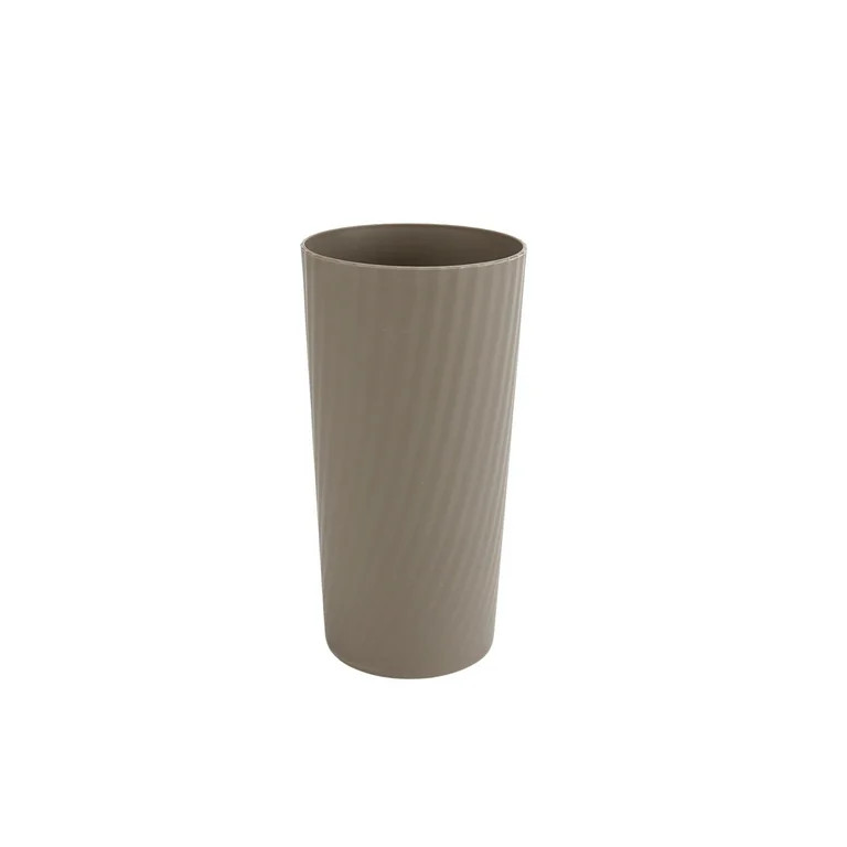 Mainstays - Beige Round Plastic Tumbler, Swirl Etched, 26-Ounce | Walmart (US)