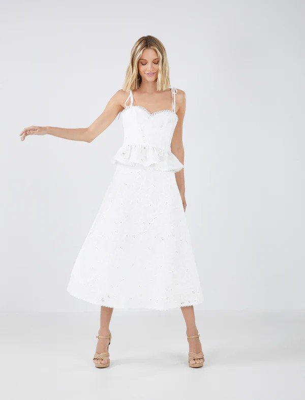 Sylvie Eyelet Lace Skirt | BCBG Max Azria 