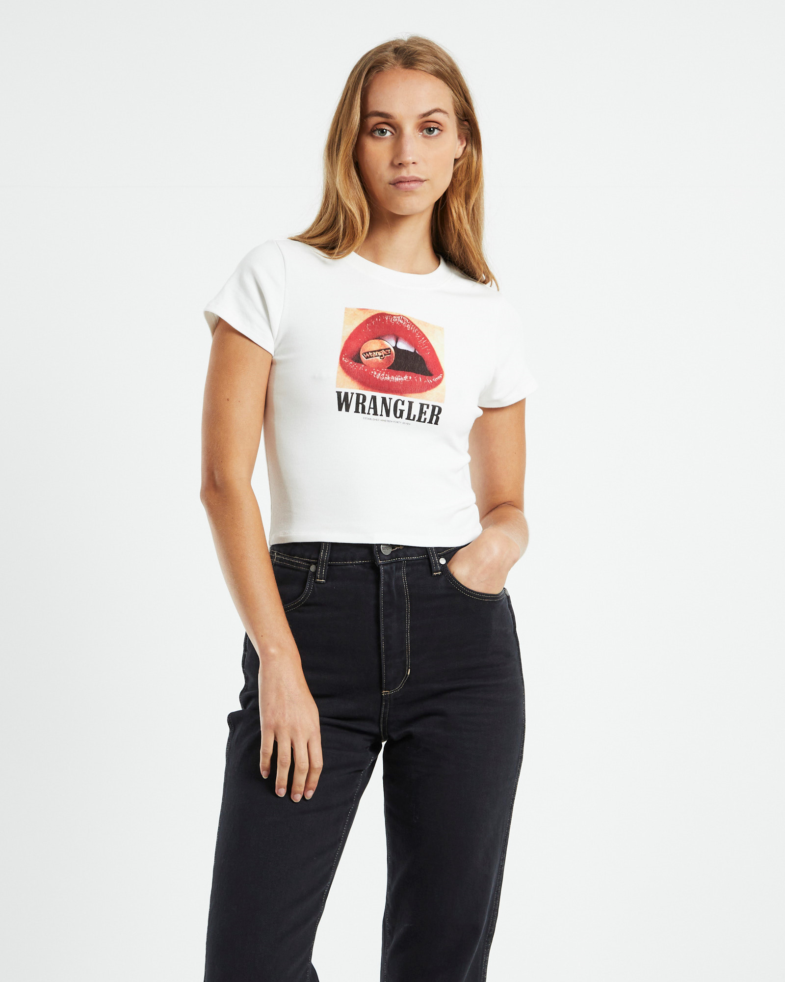 Baby Rib Lip Service Tee White | General Pants