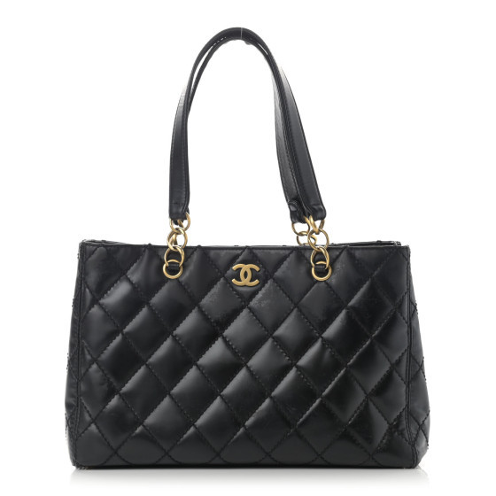 Calfskin Stitch Surpique Tote Black | FASHIONPHILE (US)