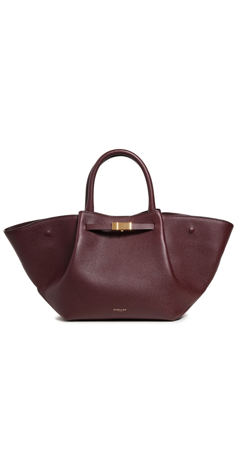 DeMellier The Midi New York Tote Burgundy Small Grain One Size | Shopbop