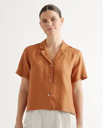 100% European Linen Short Sleeve Shirt | Quince