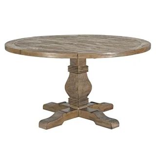 Kasey Reclaimed Pine Round Dining Table by Kosas Home - Desert Grey | Bed Bath & Beyond