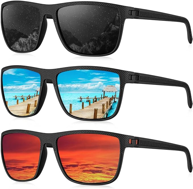 KALIYADI Polarized Sunglasses for Men, Lightweight Sun Glasses with UV Protection for Driving Fis... | Amazon (US)