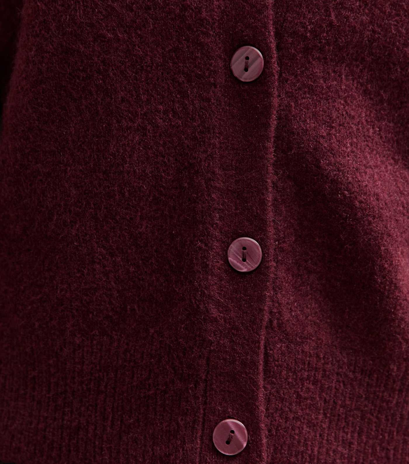 Burgundy Crew Neck Knit Cardigan | New Look | New Look (UK)