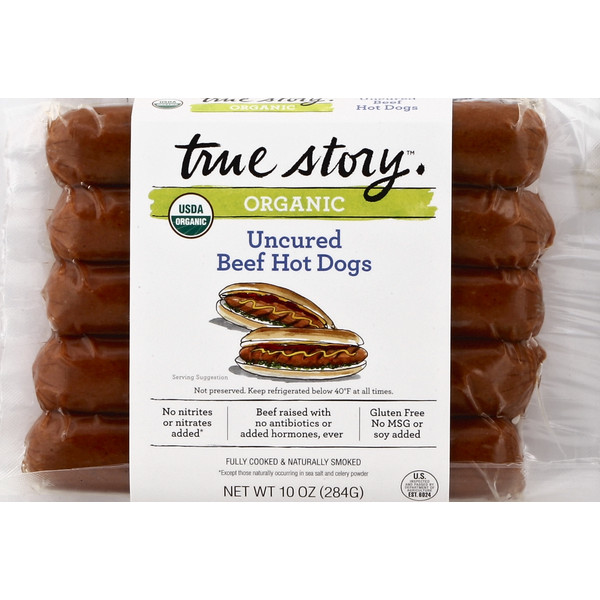 True Story Hot Dogs, Uncured, Beef | Instacart