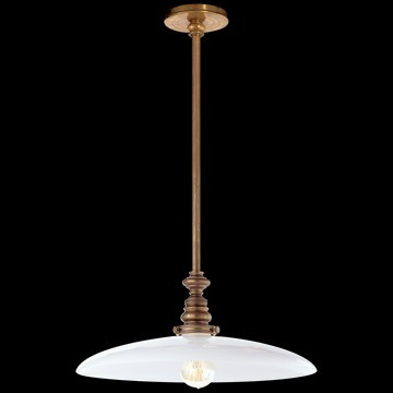 Boston Pendant with Large Dish Glass in Various Colors | Burke Decor