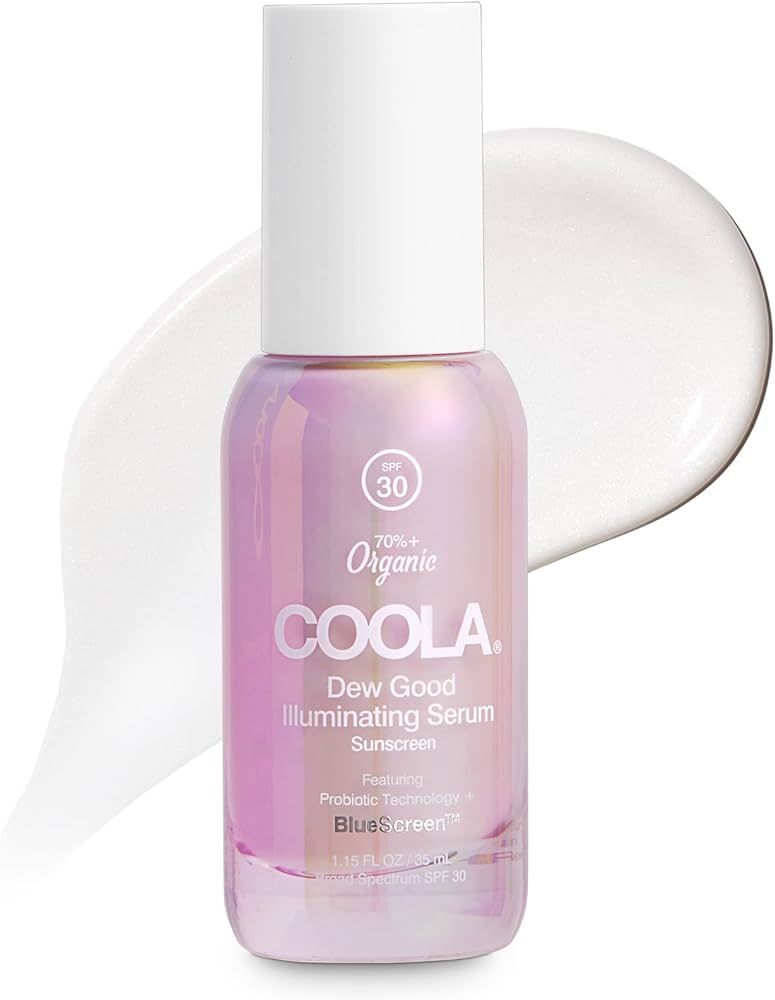 COOLA Organic Dew Good Illuminating Probiotic Serum with SPF 30, Dermatologist Tested Sunscreen w... | Amazon (US)