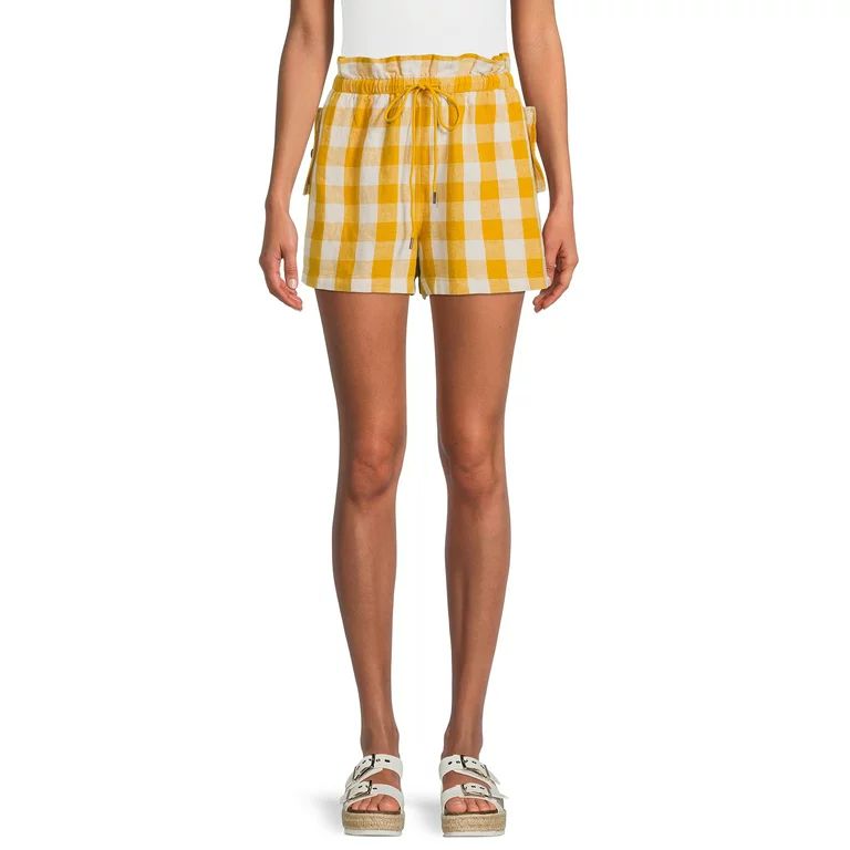 The Get Women's Paperbag Waist Shorts - Walmart.com | Walmart (US)