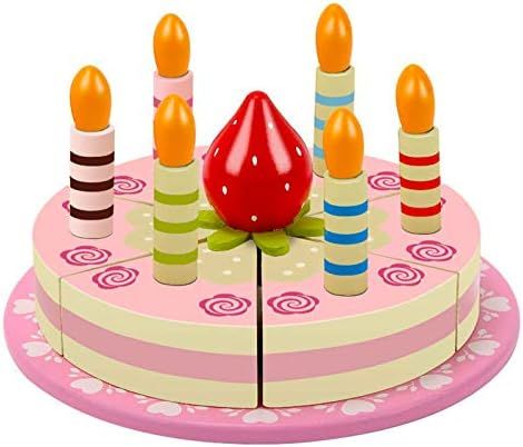 Wooden Birthday Party Cake for Toddlers 2 3 Years Old,KIDS Toyland Pretend Food Sets for Kids, Toddl | Amazon (US)