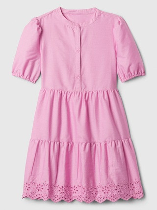 Kids Tiered Poplin Shirtdress | Gap Factory