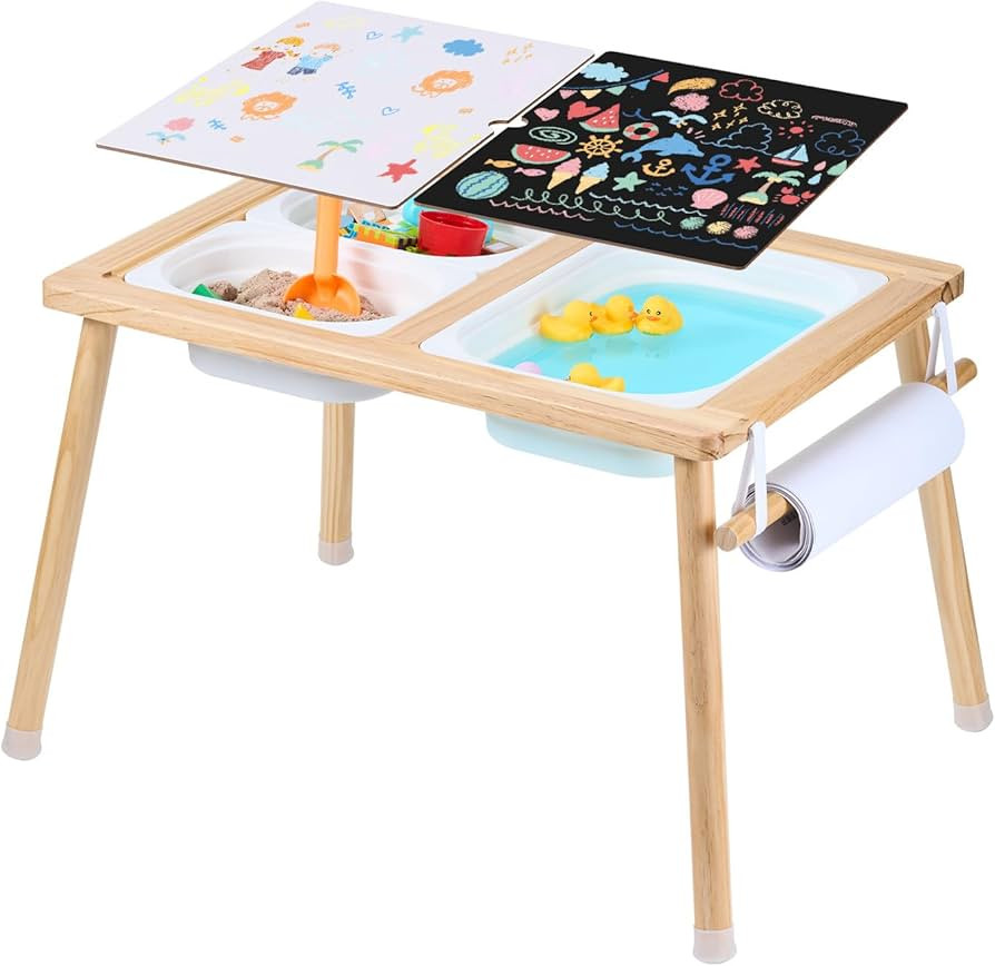 VEVOR Sensory Table, Kids Sensory Table for Toddlers, Kids Activity Desk with 3 Foldable Storage ... | Amazon (US)