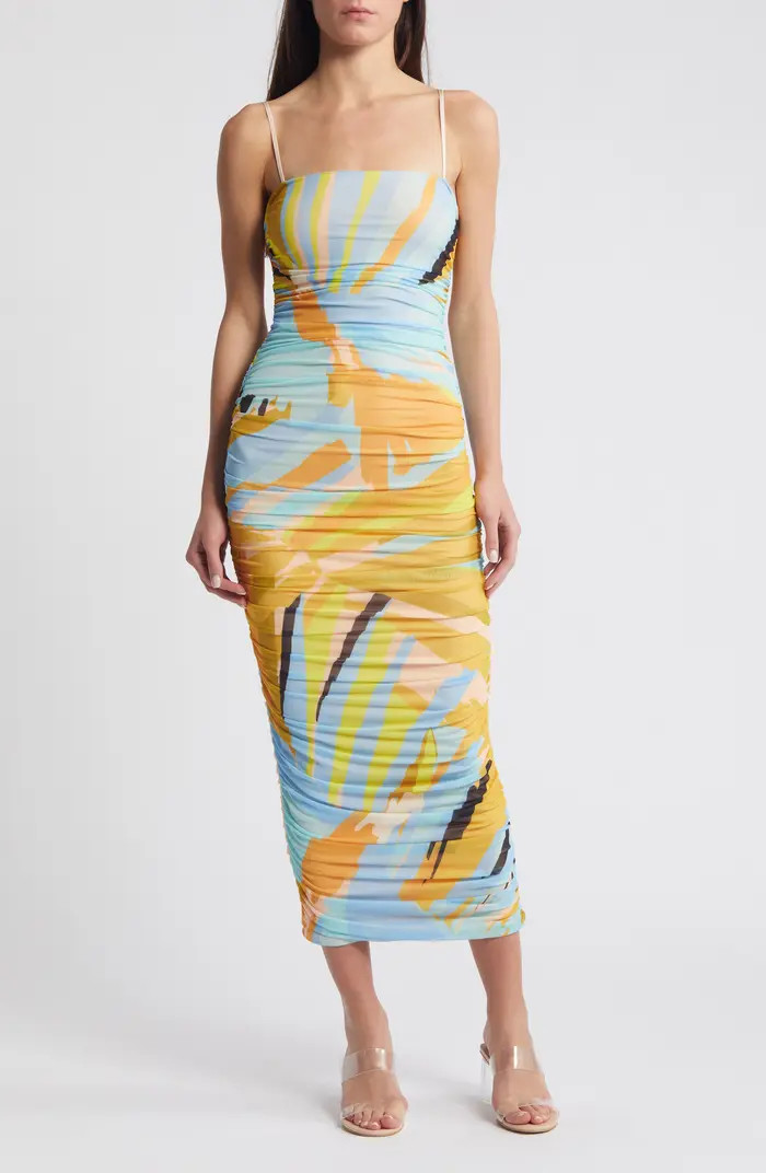 AFRM Hazel Abstract Print Mesh Dress | Nordstrom | Nordstrom