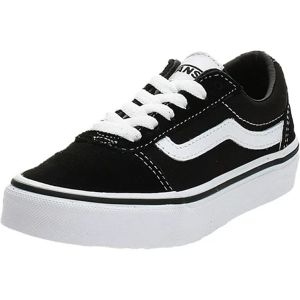 Vans Unisex Kids Ward Low-Top Sneakers, Suede/Canvas Black/White Iju | Walmart (US)