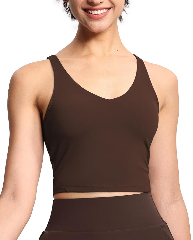 THE GYM PEOPLE Womens' Sports Bra Longline Wirefree Padded with Medium Support | Amazon (US)