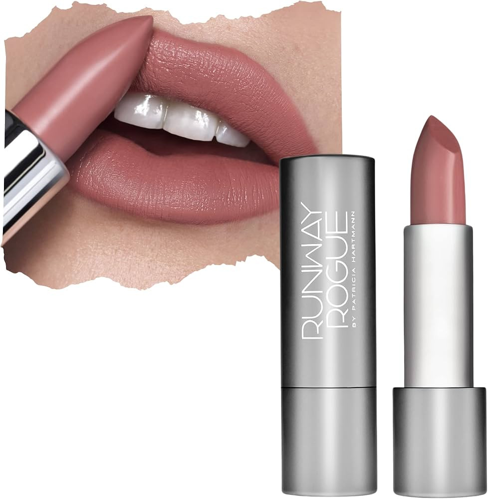 Runway Rogue 90s Vibe Lipstick, Moisturizing Matte Dusty Nude-Pink Lipstick, ‘Front Row’ | Amazon (US)