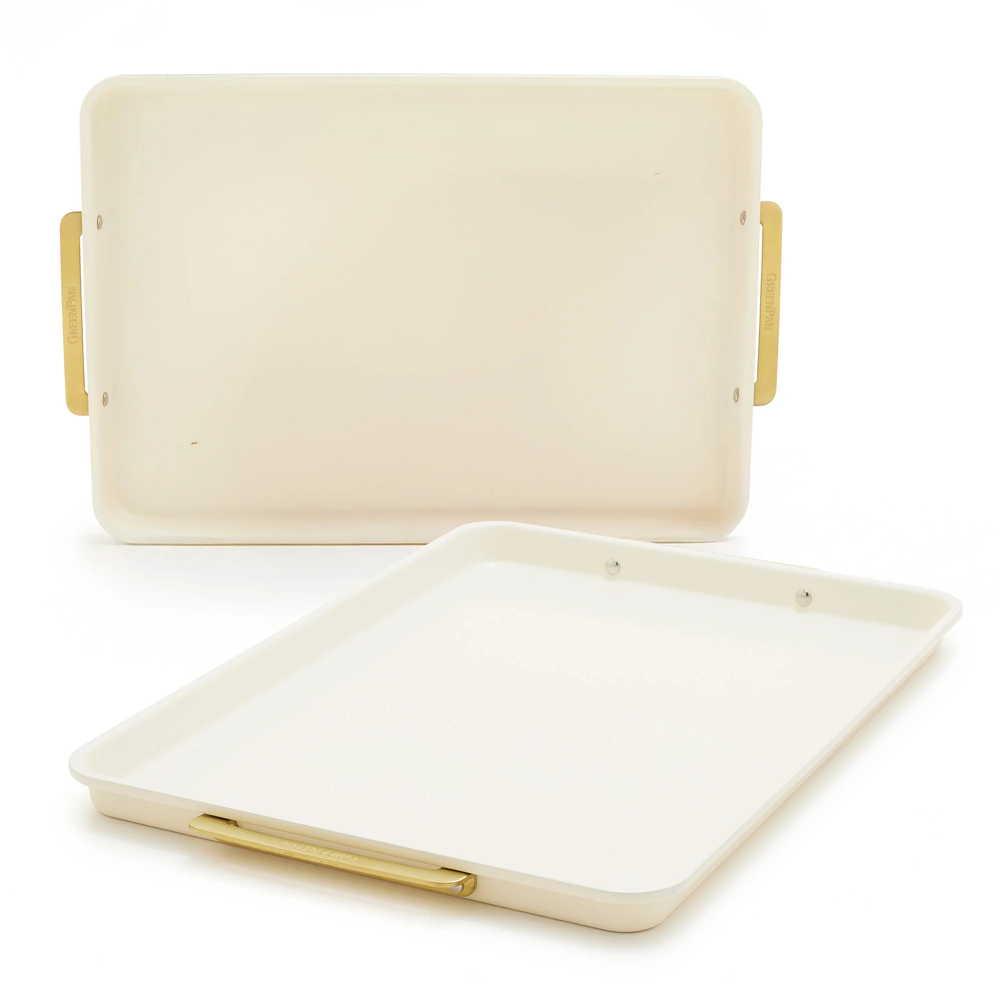 Reserve Bakeware 2-Piece 13" x 18" Half Sheet Pan Set | Cream | GreenPan