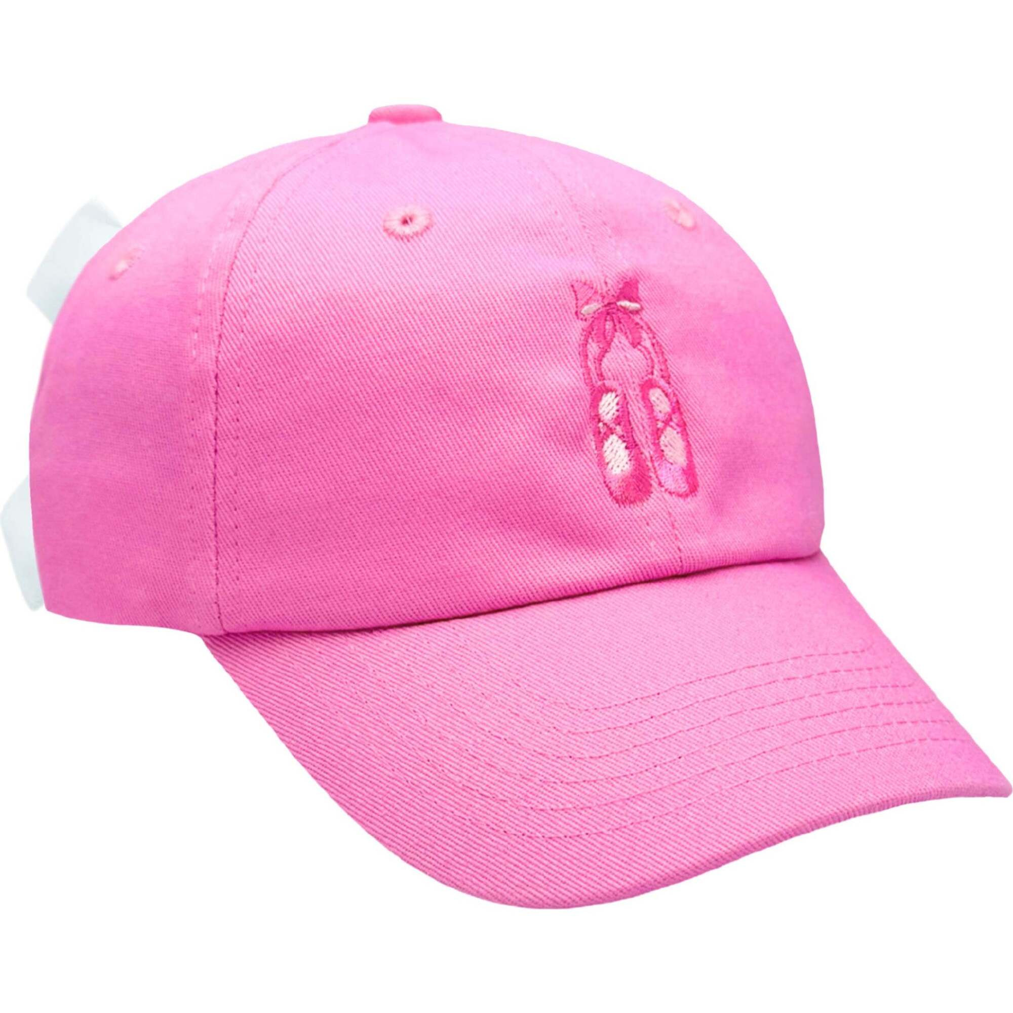 Ballet Slippers Bow Baseball Hat, Hot Pink | Maisonette